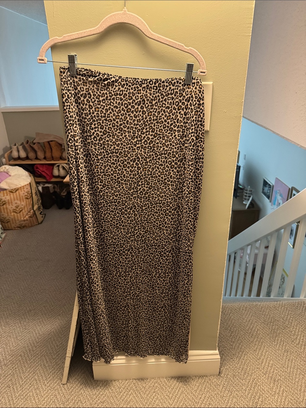 Nordstrom Leopard Print Maxi Skirt - Brown and Black